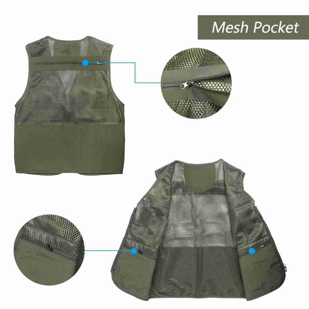 Fishing Vest - Durable with 16 Pockets Fishing Vest
