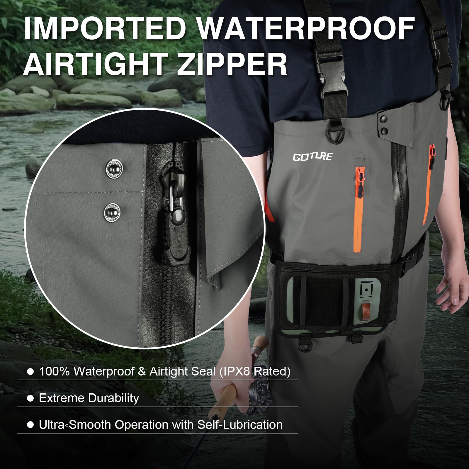 Goture 5-Layer Waterproof Fish - Fishing Waders ulasan dan harga