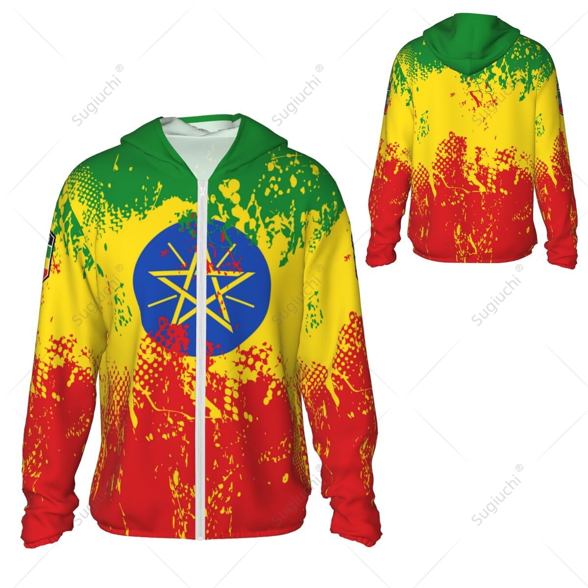 Ethiopia Flag Sun Protection H - Fishing Hoodie ulasan dan harga